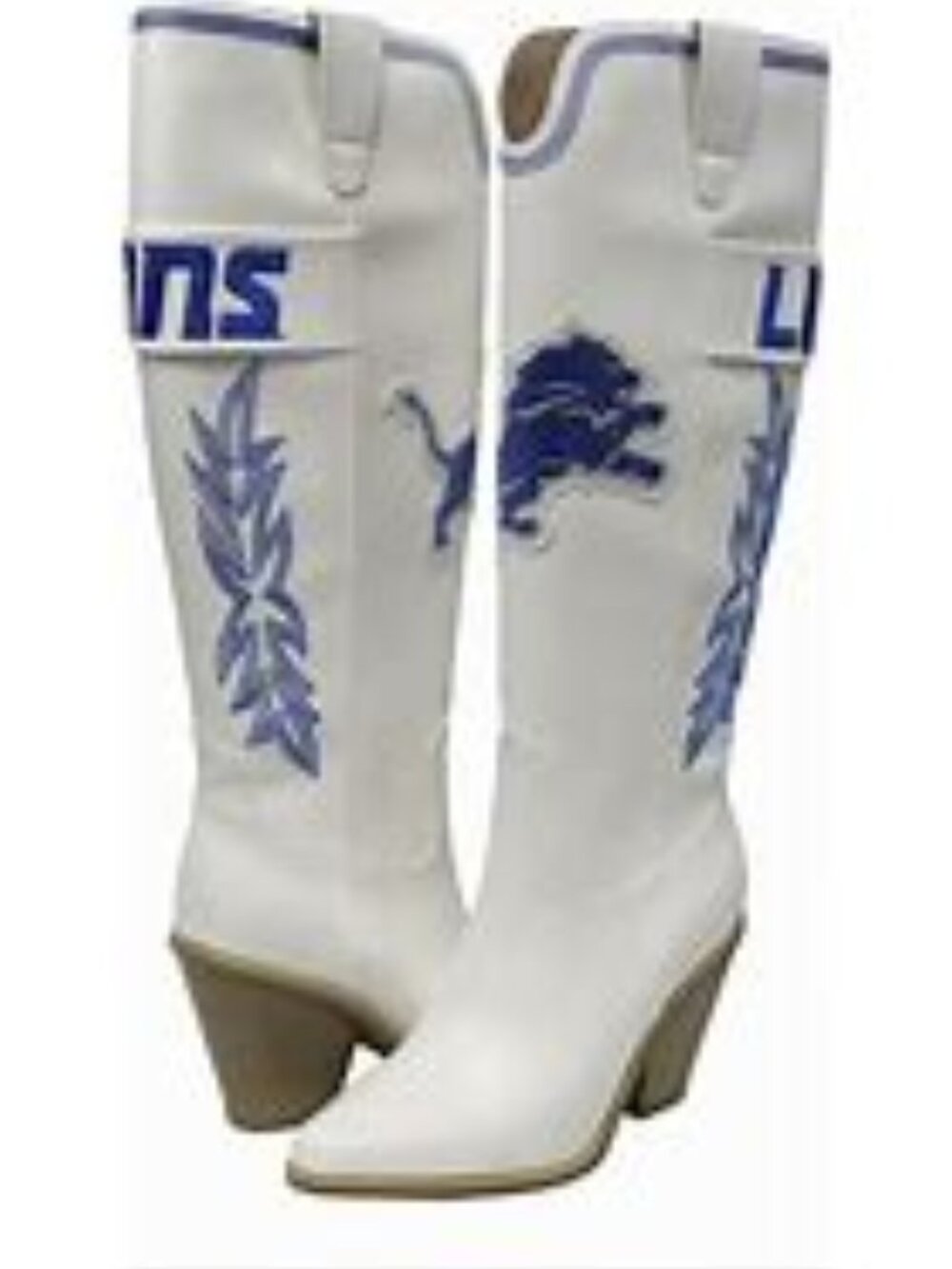 DETROIT LIONS WHITE BOOTS
